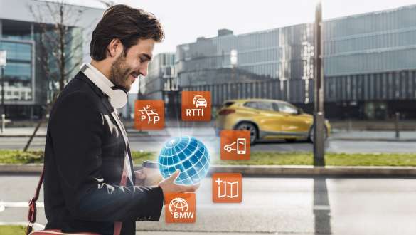 BMW 3. sērijas Sedan Connected pakotne Professional. BMW 3. sērijas Sedan kokpita displeja ar Connected pakotni Professional tuvplāns no priekšpuses.