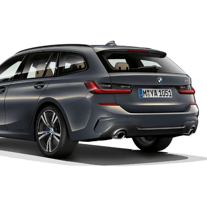 M Sport modelis, trīs ceturtdaļu aizmugures skats BMW 3. sērijas Touring, M Sport modeļa trīs ceturtdaļu aizmugures skats