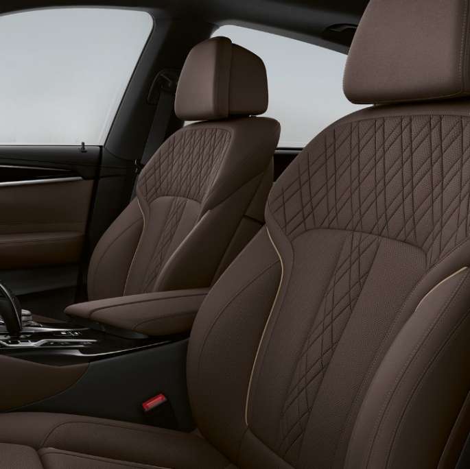 Apdare, BMW 6. sērijas Gran Turismo, Luxury Line, G32, 2020 Ekskluzīvas Nappa ādas apdare, BMW 6. sērijas Gran Turismo, G32, 640d, xDrive, 2020, Luxury Line, salons