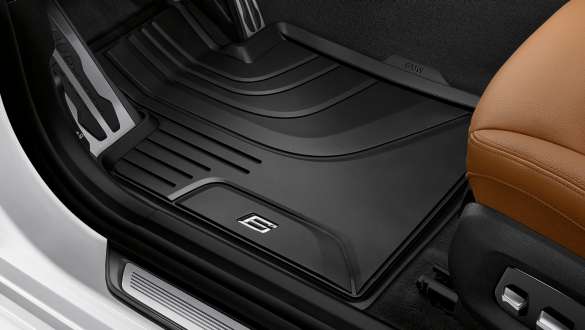 BMW visu sezonu priekšējie paklājiņi BMW 6. sērijas Gran Turismo, G32, 2020 BMW visu sezonu priekšējie paklājiņi, BMW 6. sērijas Gran Turismo, G32, 2020, tuvplāns