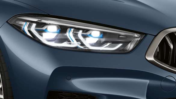 BMW Laserlight. BMW 8. sērijas Coupé, fokuss uz priekšējiem lukturiem, BMW Laserlight.