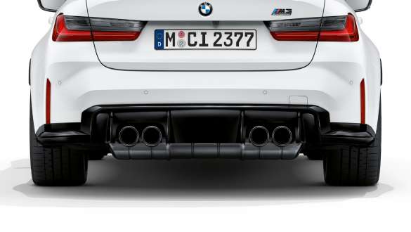 M sporta izplūdes sistēma, BMW M3 Competition Sedan, G80, 2020 BMW M3 Competition Sedan, G80, 2020, M sporta izplūdes sistēma, aizmugures skats