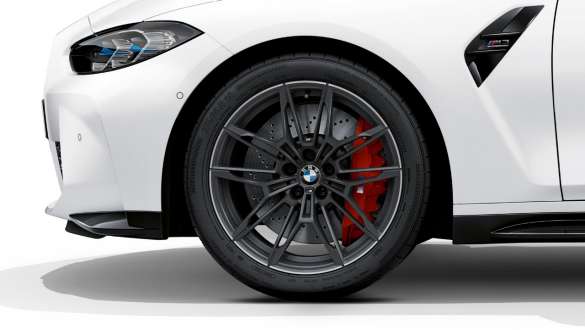 19/20 collu kalti M Performance diski, 825 M stils, matēta Orbit Grey krāsa, BMW M3 Competition Sedan, G80, 2020 BMW M3 Competition Sedan, G80, 2020, 19/20 collu M kalti diski ar 825 M stilu, matēta Orbit Grey krāsa, tuvplāns, disks