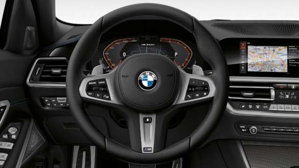 M ādas stūre, BMW M340i xDrive Sedan, G20, 2020 BMW M340i xDrive Sedan, G20, 2020, M ādas stūre, kokpits, salons