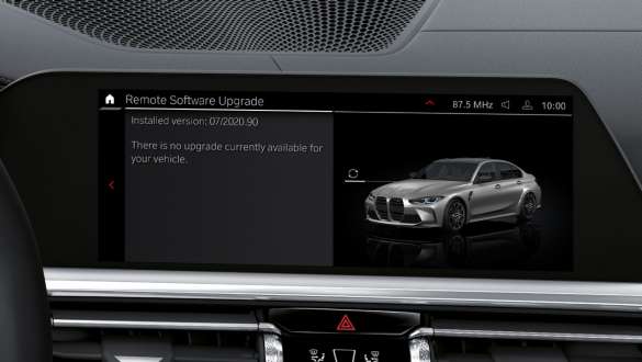 Attālā programmatūras jaunināšana, BMW 3. sērijas Sedan, M automobiļi G80, G20 BMW 3. sērijas Sedan M automobiļi, G80, G20, attālā programmatūras jaunināšana, vadības displejs, salons