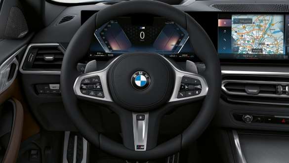 M ādas stūre, BMW M440i xDrive Coupé, G22, 2020 BMW M440i xDrive Coupé, G22, 2020, M ādas stūre, salons, tuvplāns