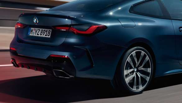 Adaptīvā M balstiekārta, BMW M440i xDrive Coupé, G22, 2020 BMW M440i xDrive Coupé, G22, 2020, adaptīvā M balstiekārta, akcents, aizmugurējais apakšējais spoileris