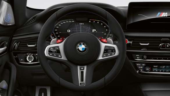 M ādas stūre, BMW M5 Competition ar Servotronic, F90, 2020 M ādas stūre, BMW M5 Competition ar M Servotronic, F90, LCI, atjaunināts, 2020, kokpits