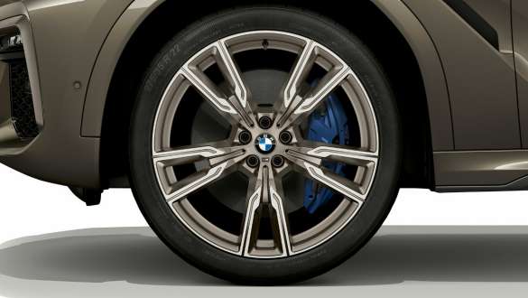 BMW X6 M50i ar fokusu uz vieglmetāla disku, G06 BMW X6 M50i, virsbūve, vieglmetāla disks, G06, 2018, SUV