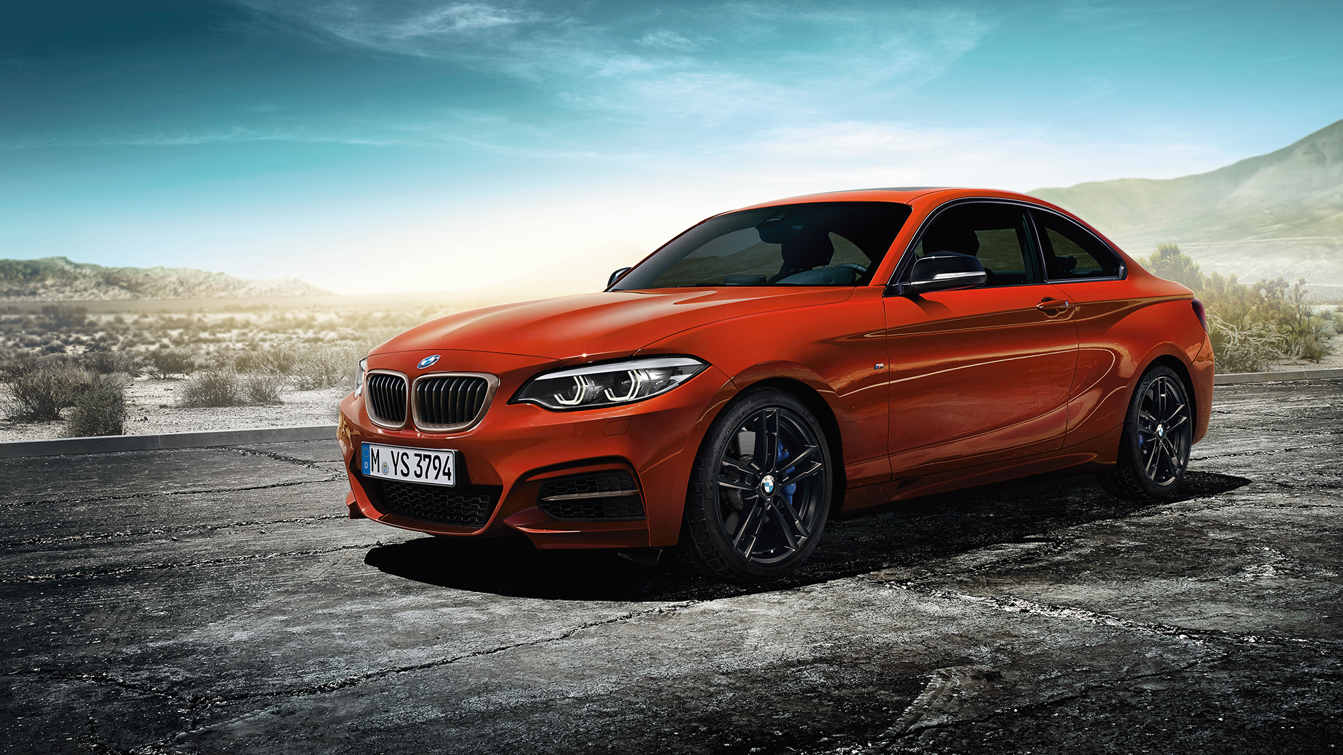 BMW 2 sērijas Coupé, priekšpuses momentuzņēmums BMW 2 sērijas Coupé, priekšpuses momentuzņēmums
