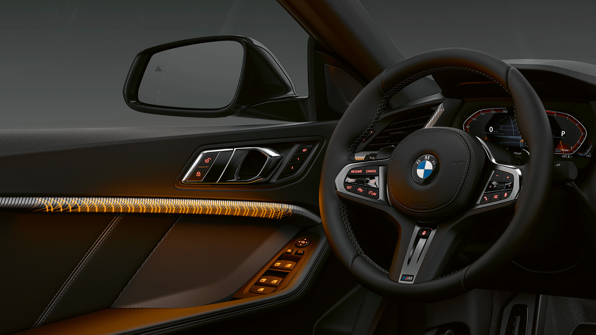 Izgaismoti salona apdares elementi, BMW 2. sērijas Gran Coupé Izgaismoti salona apdares elementi, BMW 2. sērijas Gran Coupé, F44, salons