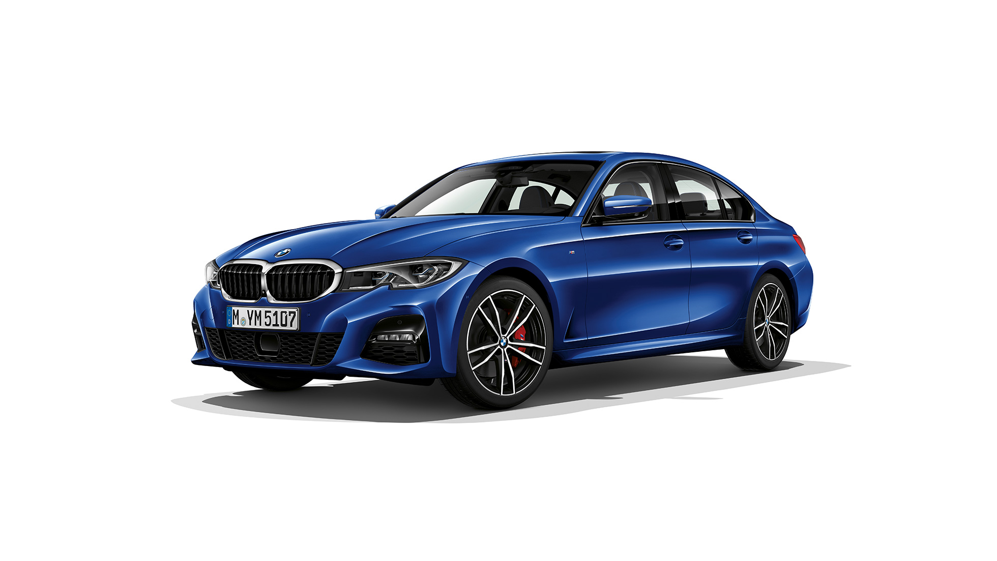 BMW 3. sērijas Sedan, M Sport modelis BMW 3. sērijas Sedan kā M Sport modeļa momentuzņēmums no sāna.