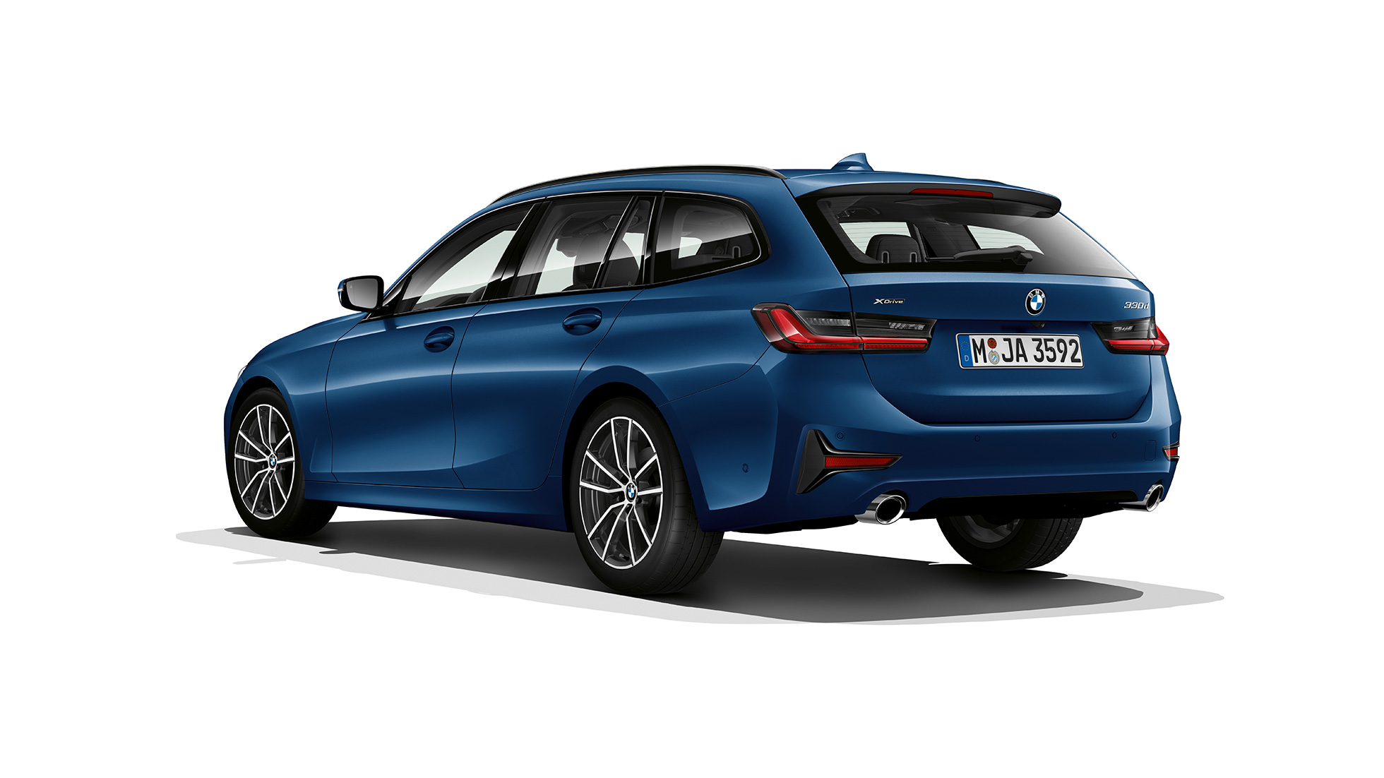 Sport Line modelis, trīs ceturtdaļu aizmugures skats BMW 3. sērijas Touring, Sport Line modelis trīs ceturtdaļu aizmugures skatā