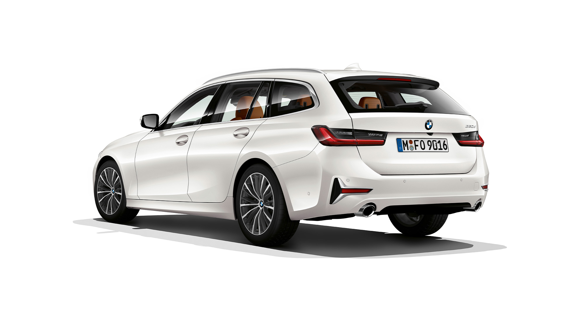 Luxury Line modelis, trīs ceturtdaļu aizmugures skats BMW 3. sērijas Touring, Luxury Line modelis trīs ceturtdaļu aizmugures skatā