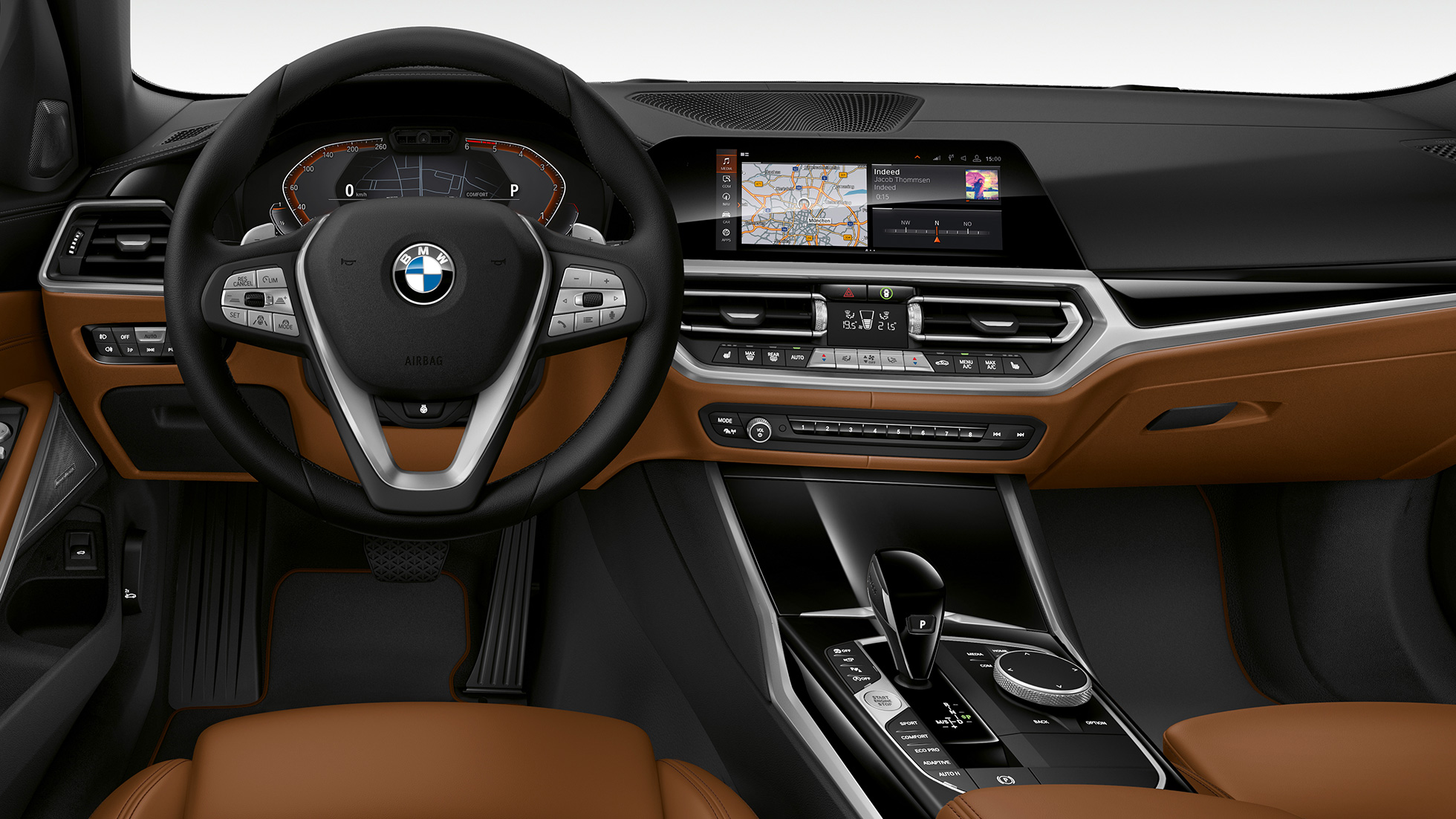 Luxury Line modeļa kokpits BMW 3. sērijas Touring, Luxury Line modeļa kokpits