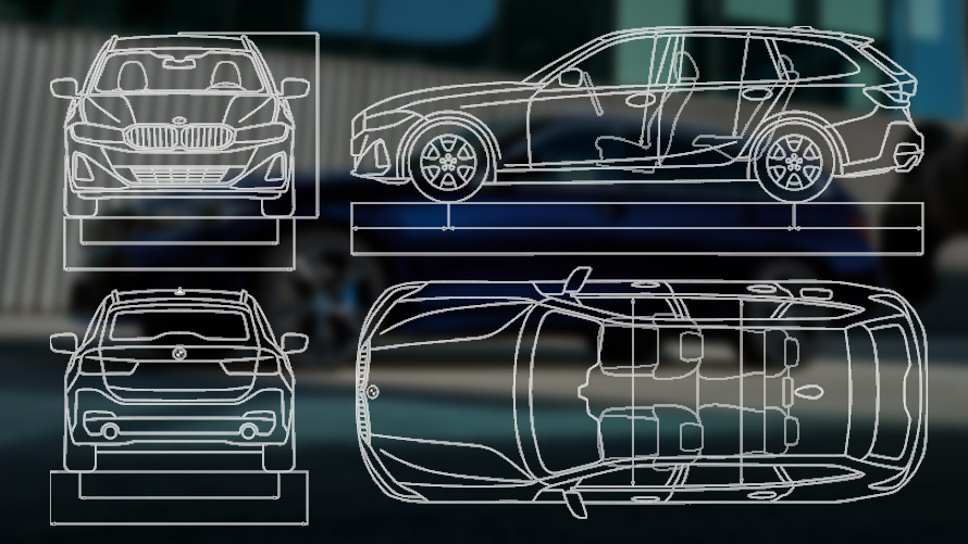 BMW 3. sērijas Touring, LCI, G21, tehnisko datu projekts BMW 3. sērijas Touring, LCI, G21, tehnisko datu projekts