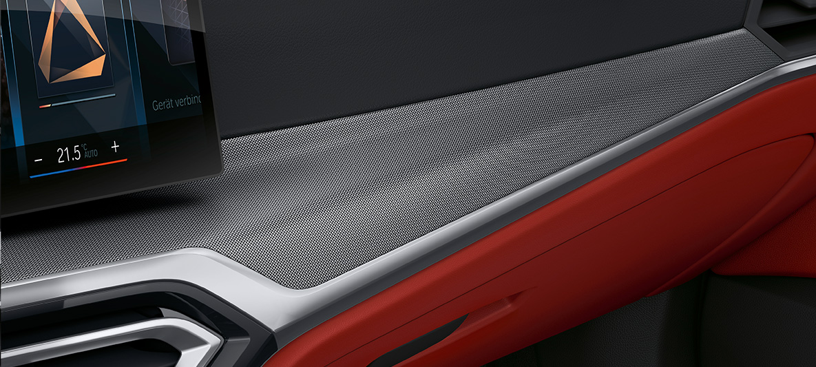 Salona apdares, mirdzošs Aluminium krāsas audums, BMW 4. sērijas Gran Coupé, G26, 2021, salons BMW Individual salona apdares, mirdzošs Aluminium krāsas audums, BMW 4. Sērijas Gran Coupé, G26, 2021, salons