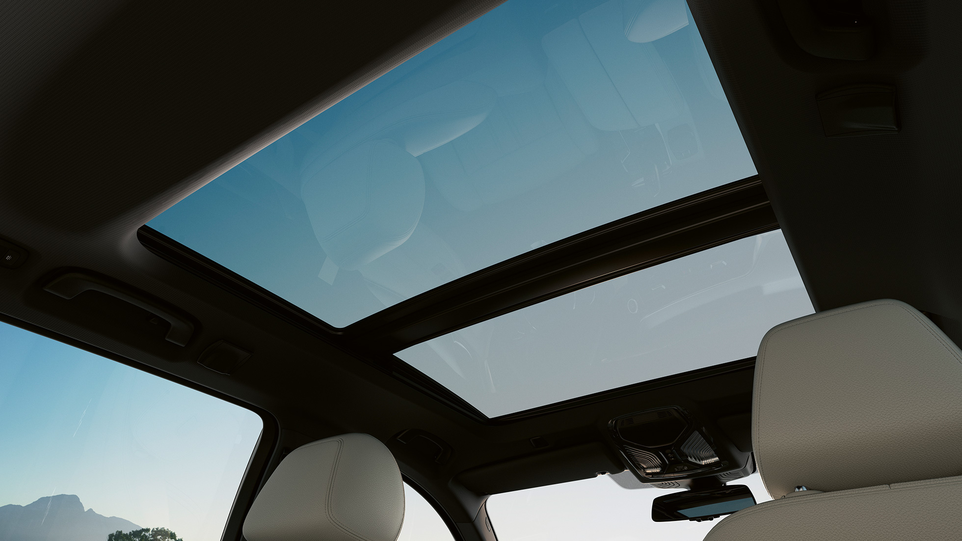 Panorāmas jumta lūka, BMW 5. sērijas Touring G31 Panorāmas jumta lūka, BMW 5. sērijas Touring G31, atjaunināts, 2020, Sophisto Grey krāsa, salons
