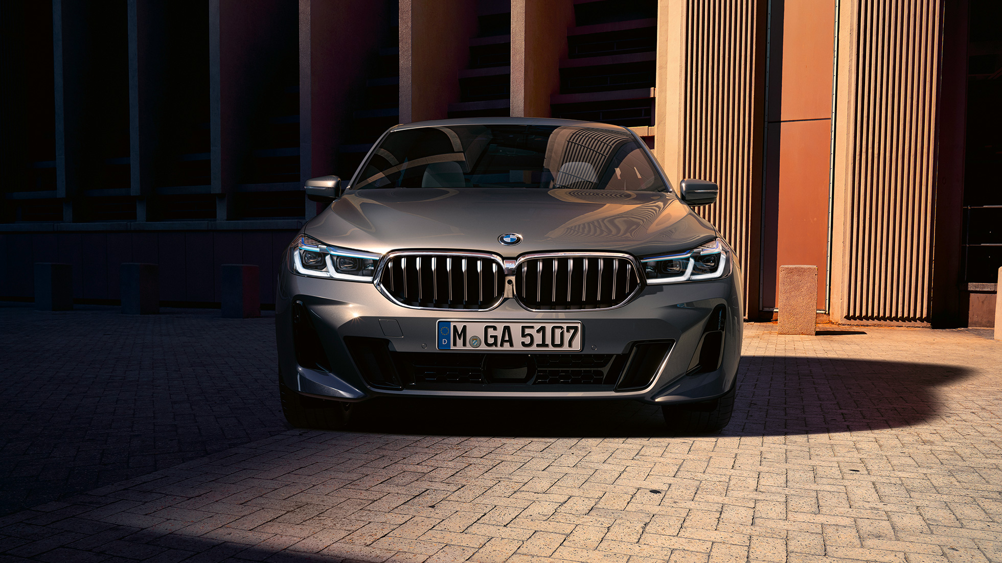 Priekšpuse, BMW 6. sērijas Gran Turismo G32, 2020 Priekšdaļas dizains, BMW 6. sērijas Gran Turismo 640i xDrive G32, 2020, Bernina Grey krāsa, priekšpuses skats