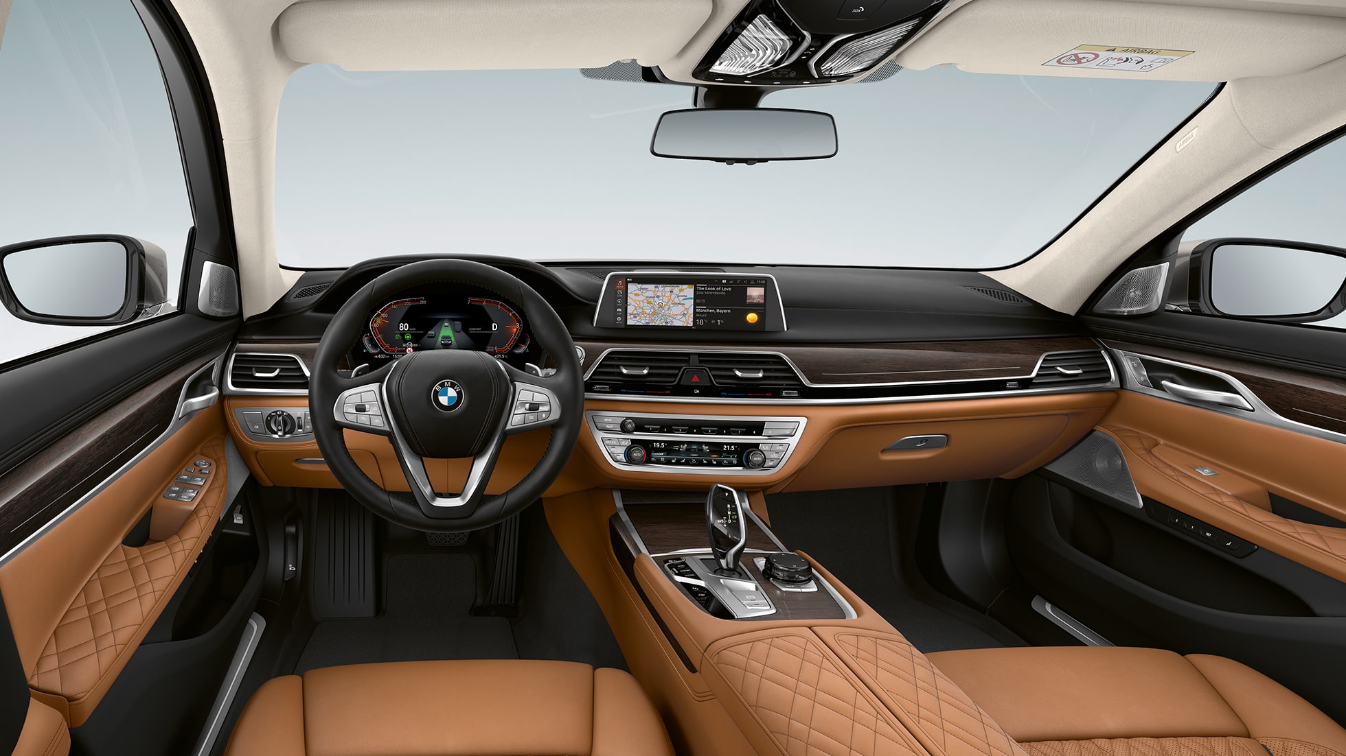 BMW 7. sērijas Sedan ar Pure Excellence virsbūves dizainu, salons BMW 7. sērijas Sedan salons ar Pure Excellence virsbūves dizainu