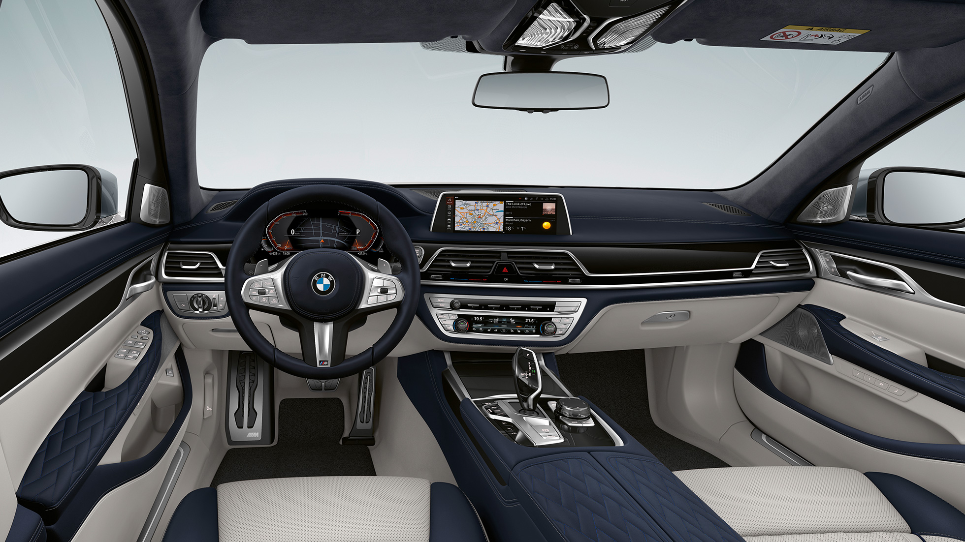 BMW 7. sērijas Sedan ar M sporta pakotni, salons BMW 7. sērijas Sedan ar M sporta pakotni salons