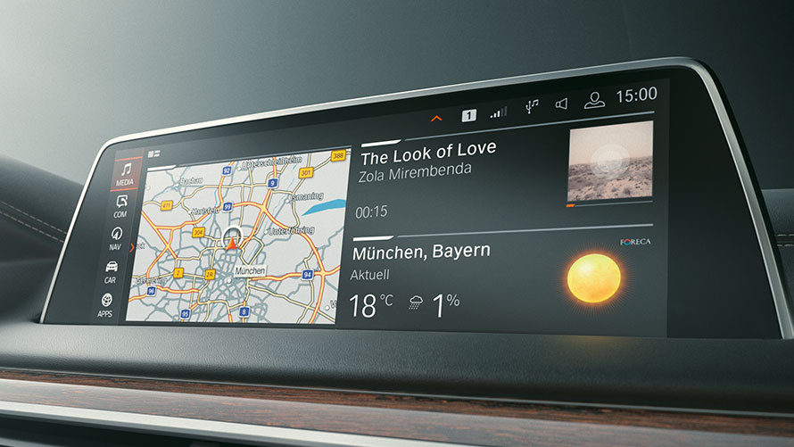 BMW 7. sērijas Sedan, G11, G12, 2019, Microsoft Office 365 BMW 7. sērijas Sedan G11, G12, 2019, vadības displejs, Microsoft Office 365