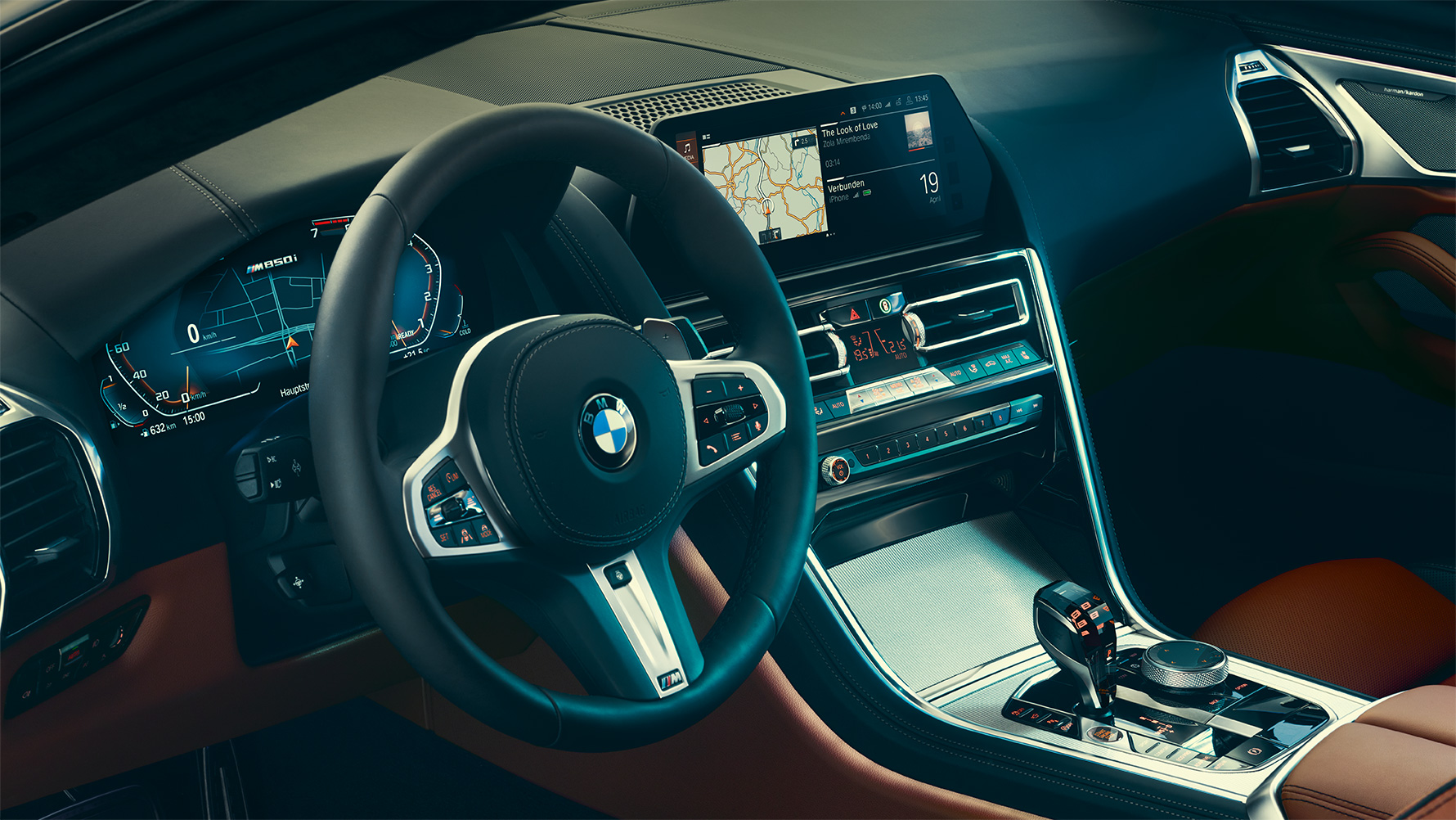 BMW 8. sērijas Coupé, kokpits BMW 8. sērijas Coupé kokpita tuvplāns