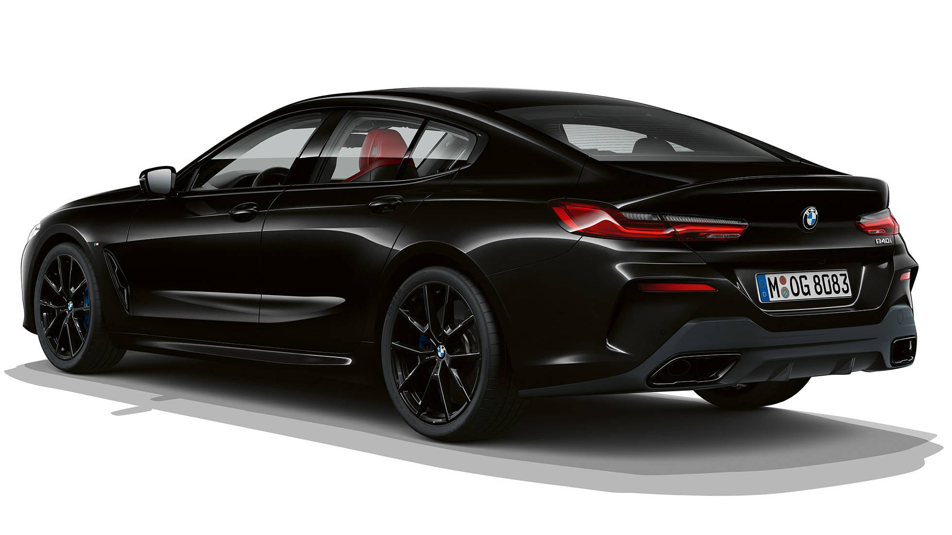 M sporta pakotnes trīs ceturtdaļu aizmugures skats BMW 8. sērijas Gran Coupé, M sporta pakotnes trīs ceturtdaļu aizmugures skats