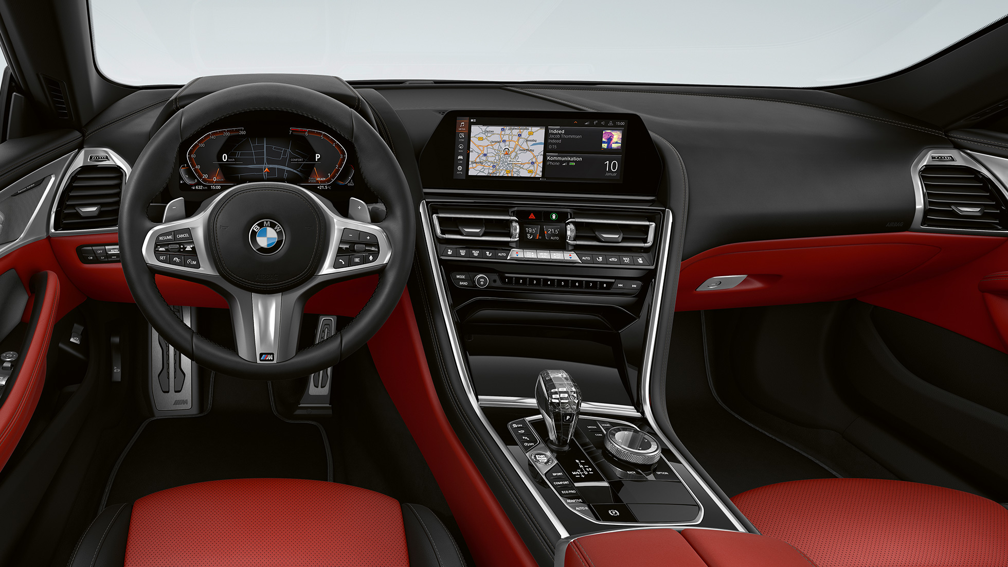M sporta pakotnes kokpits BMW 8. sērijas Gran Coupé, M sporta pakotnes kokpits