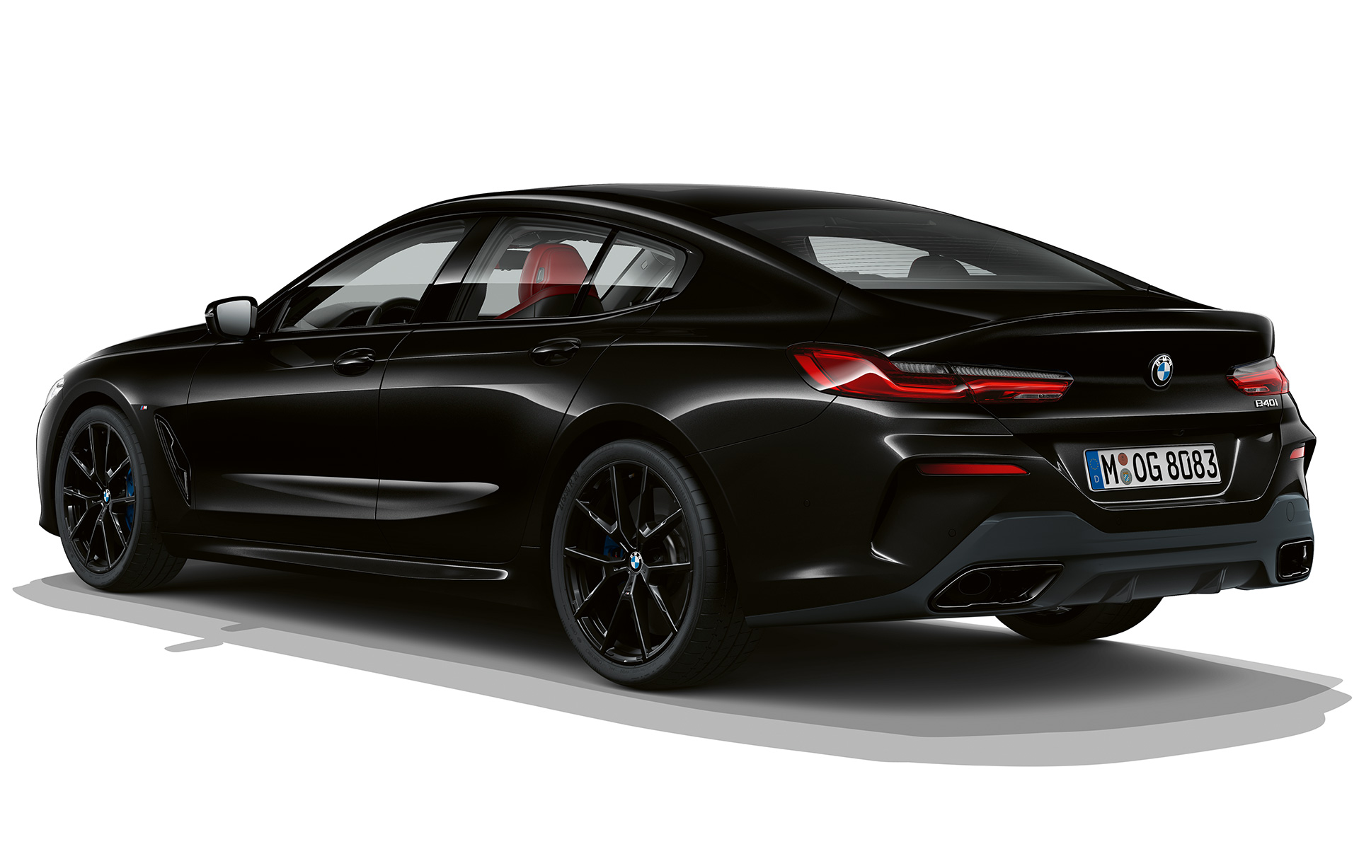 Dark Seduction trīs ceturtdaļu aizmugures skats BMW 8. sērijas Gran Coupé, Dark Seduction trīs ceturtdaļu aizmugures skats
