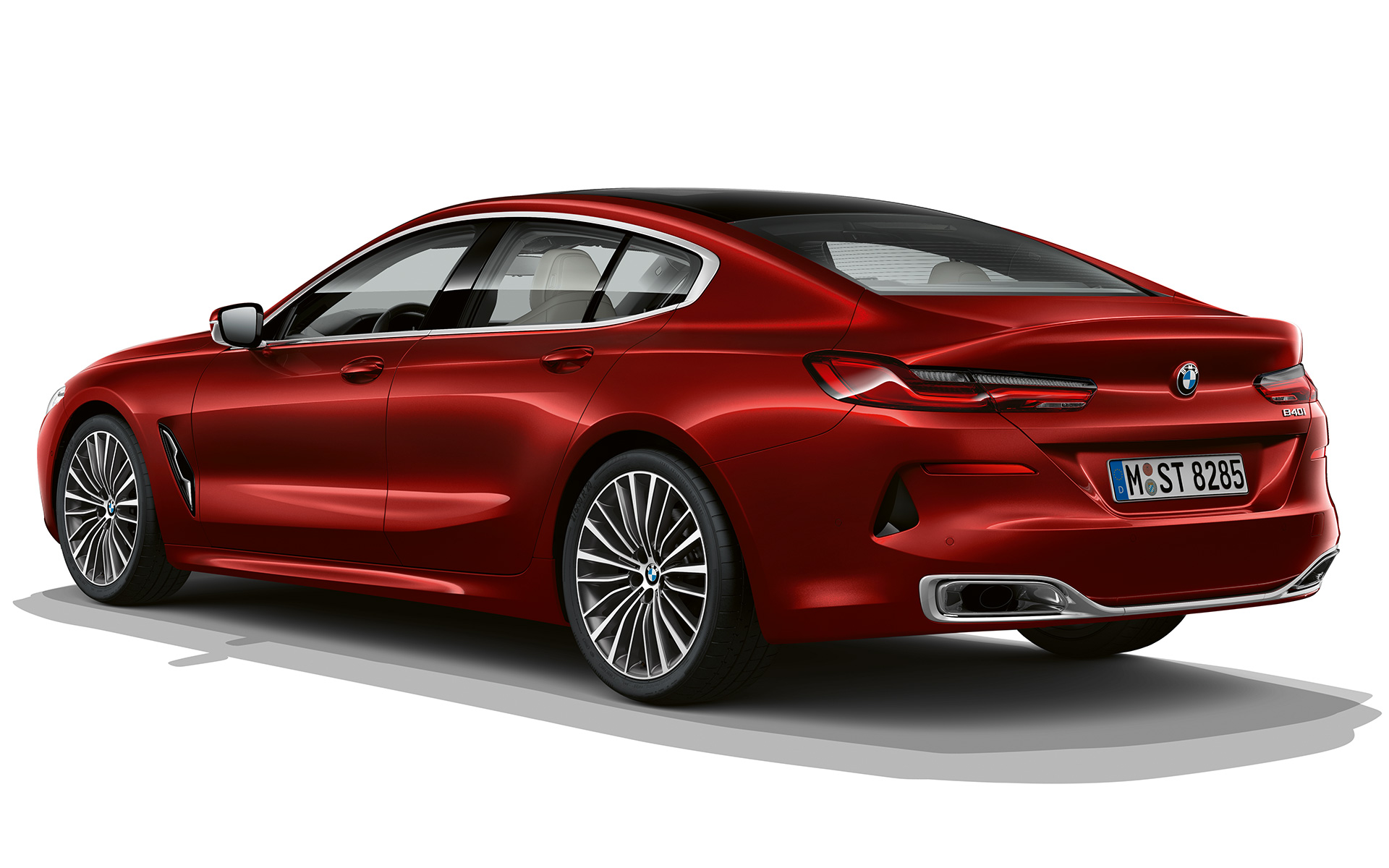 Impulsive Heat trīs ceturtdaļu aizmugures skats BMW 8. sērijas Gran Coupé, Impulsive Heat trīs ceturtdaļu aizmugures skats