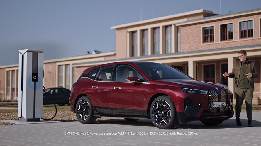 BMW iX i20, elektrisks SUV, BMW uzlāde, video BMW iX i20, 2021, elektrisks SUV, BMW uzlāde, video