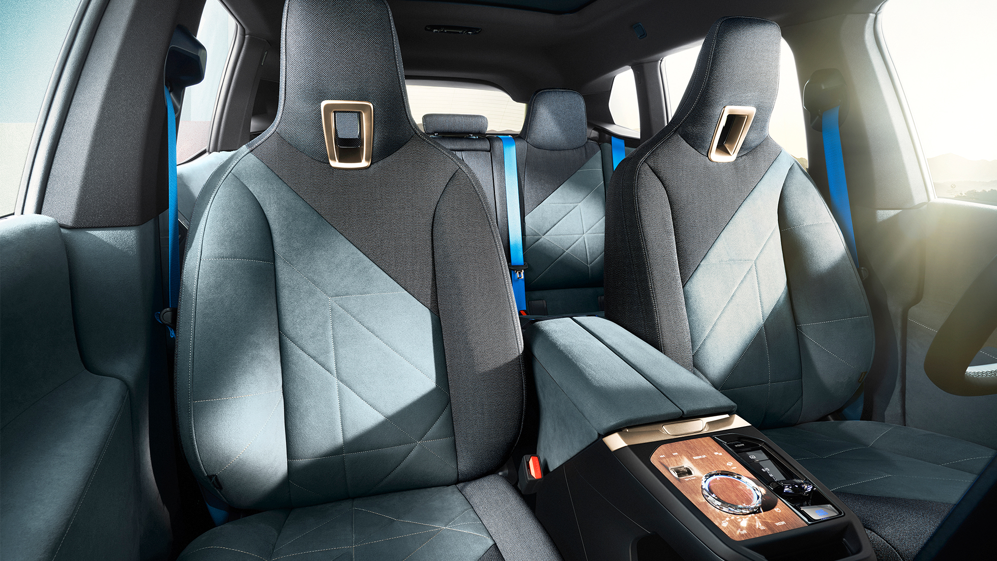 BMW iX, aizmugurējie sēdekļi, Loft Stonegrey BMW iX i20, aizmugurējie sēdekļi, Loft Stonegrey