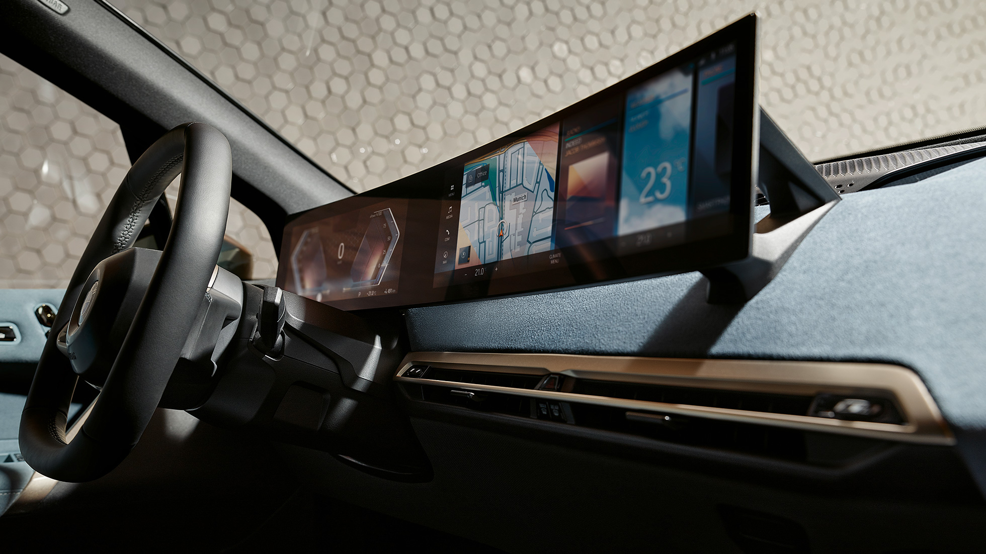 BMW iX, i20, lietotāja saskarne, kokpits, Stonegrey BMW iX, i20, salons, lietotāja saskarne, iDrive, kokpits, Stonegrey