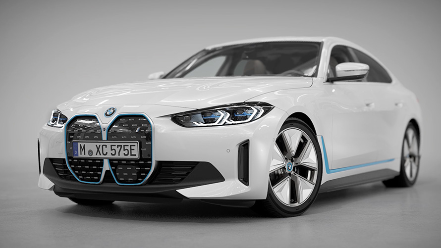 BMW eDrive40, G26, 2021, Mineral White krāsa, īss video par dizaina akcentiem BMW eDrive40, G26, 2021, Mineral White krāsa, īss video par dizaina akcentiem