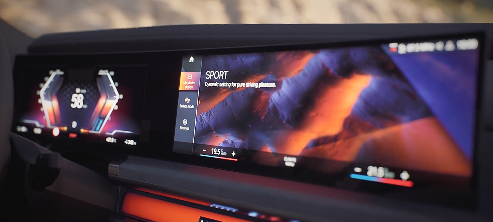 BMW i7 Sedan, G70, My Modes, video BMW i7 Sedan, G70, salons, My Modes šajā video