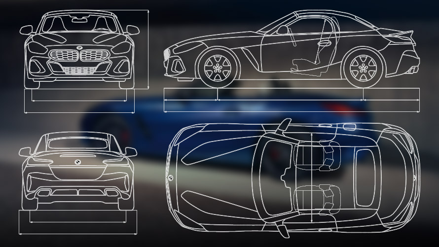 BMW Z4 M40i, G29, tehnisko datu projekts BMW Z4 M40i, G29, 2022, tehnisko datu projekts