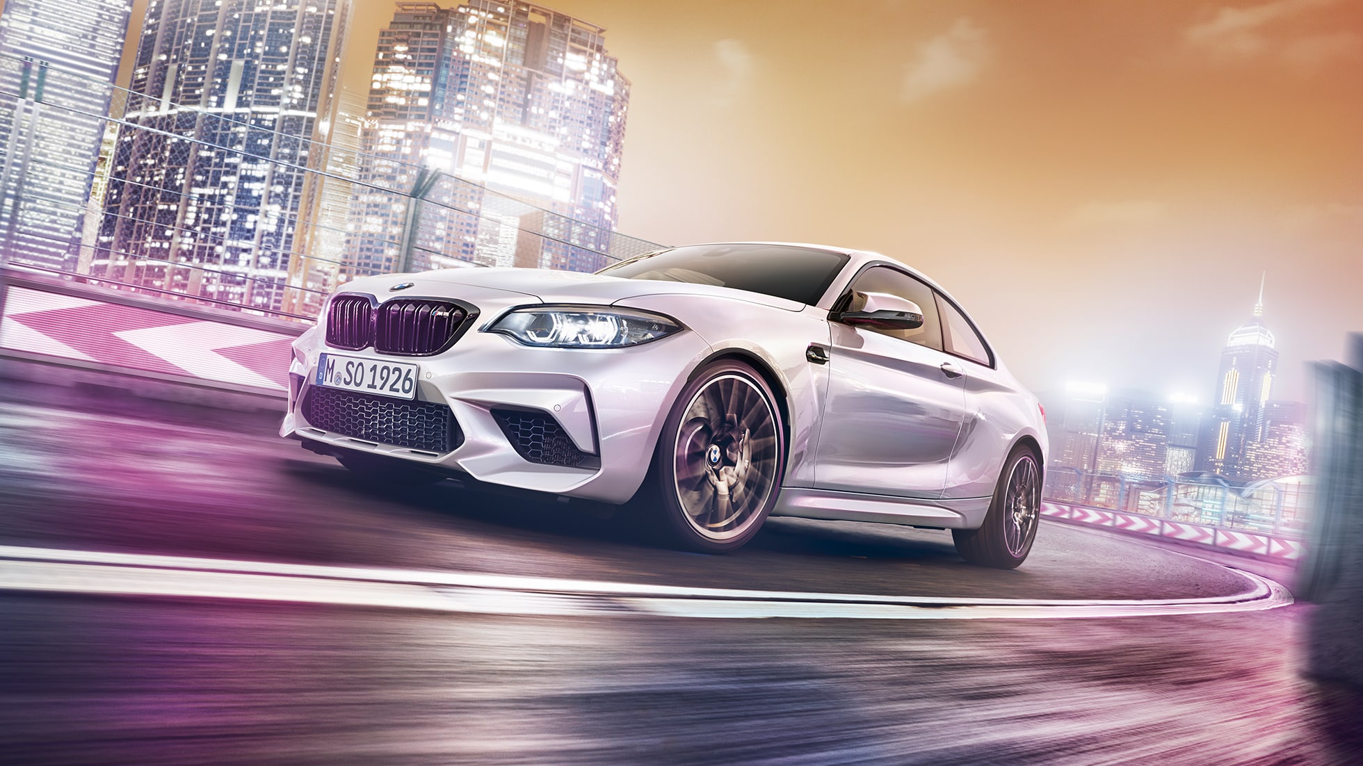 BMW M2 Competition virsbūves dizains, F87 Virsbūves dizains, BMW M2 Competition, F87, 2018, metāliska Hockenheim Silver krāsa, trīs ceturtdaļu priekšpuses skats