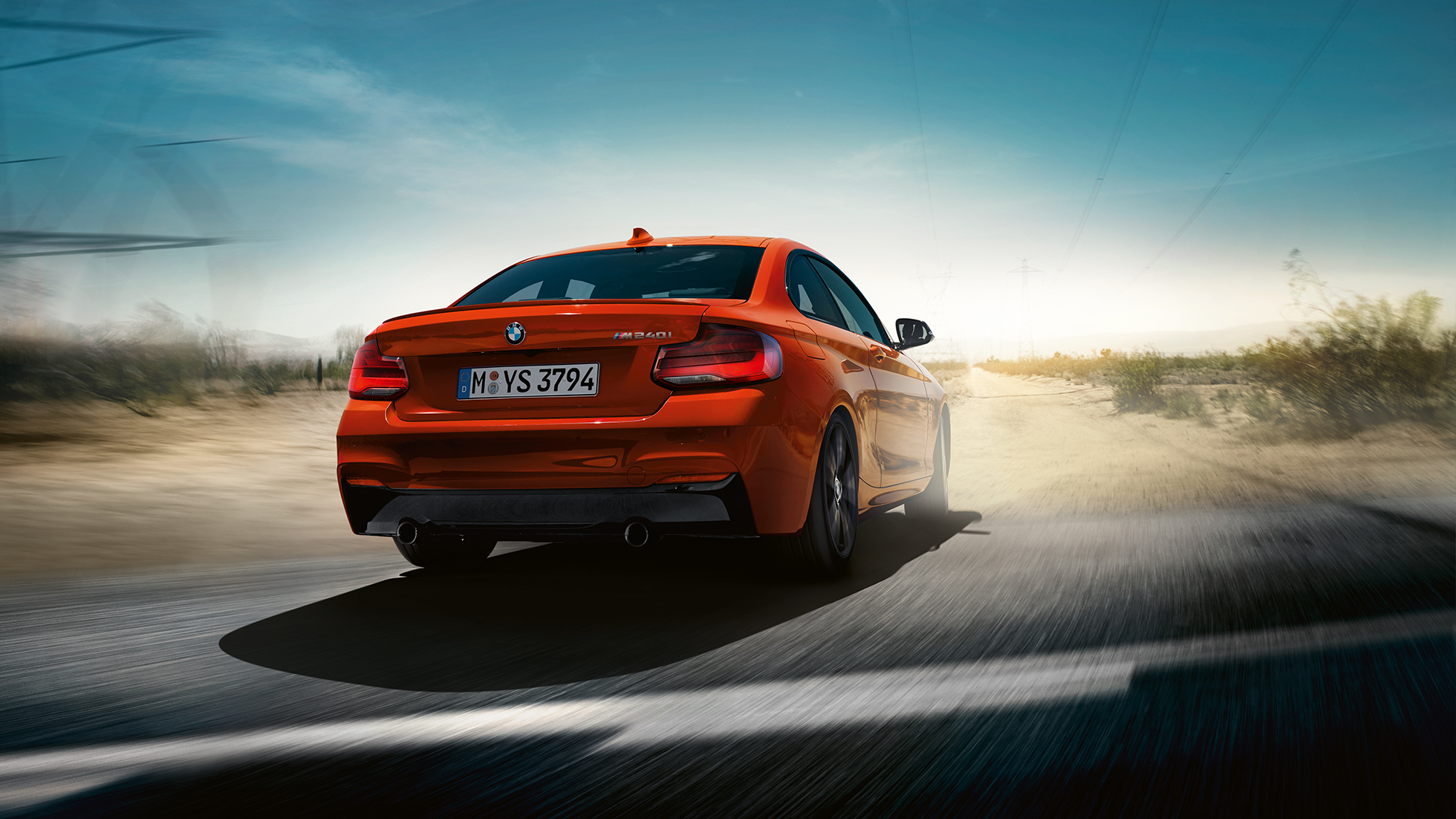 Šasija, BMW M240i Coupé Šasija, BMW M240i Coupé, F22, 2017, metāliska Sunset Orange krāsa