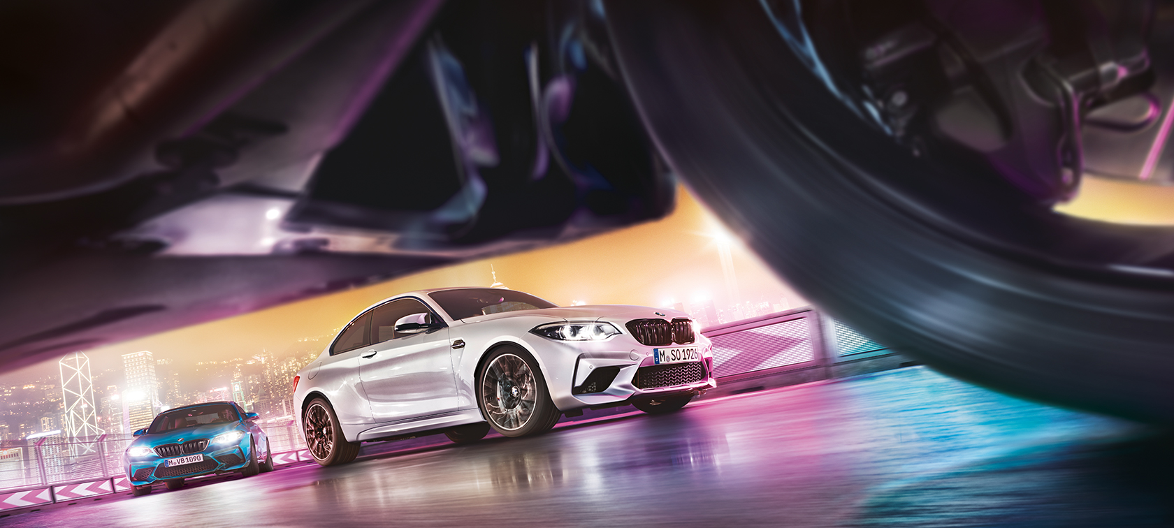 BMW M2 Competition tehniskie dati Tehniskie dati, BMW M2 Competition, F87, 2018, metāliska Hockenheim Silver krāsa, 2020, BMW Individual, sānskats