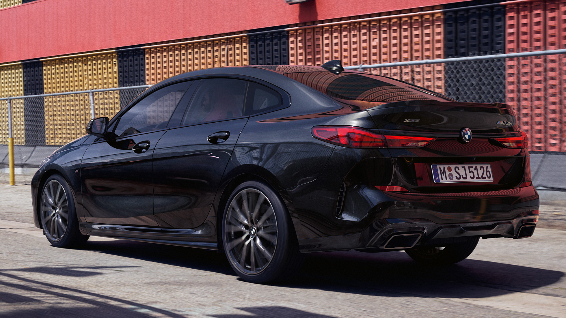 Coupé siluets, BMW M235i xDrive Gran Coupé Coupé siluets, BMW M235i xDrive Gran Coupé, 2020, metāliska Black Sapphire krāsa, F44, trīs ceturtdaļu sānskats