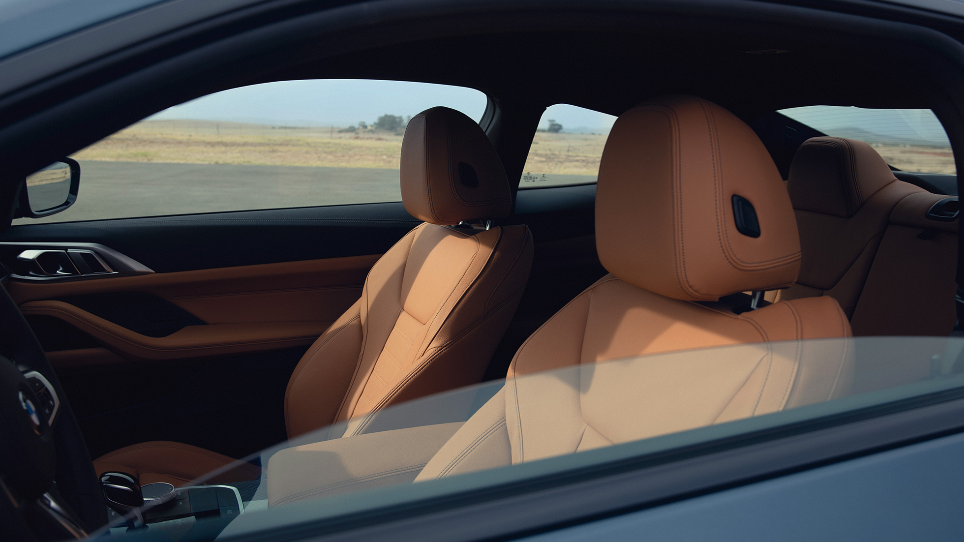 Sporta sēdekļi, BMW M440i xDrive Coupé, G22, 2020 BMW M440i xDrive Coupé, metāliska Arctic Race Blue krāsa, G22, 2020, salons, sporta sēdekļi