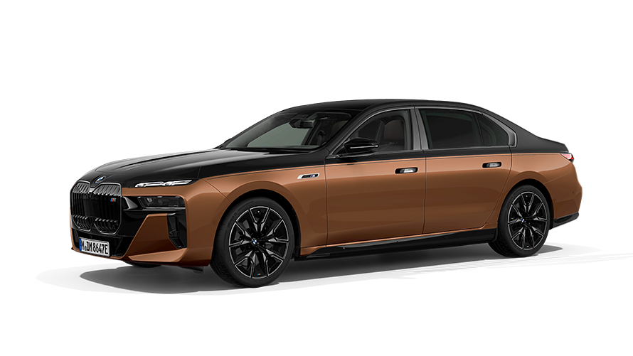BMW i sērija, BMW i7 M70, G70e, trīs ceturtdaļu sānskats BMW i sērija, BMW i7 M70, G70e, trīs ceturtdaļu sānskats