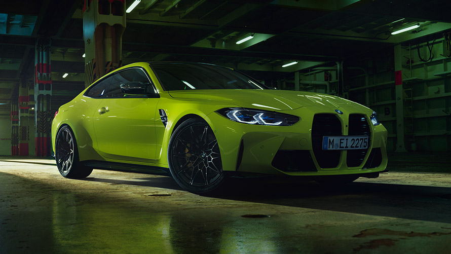 BMW M4, G82, trīs ceturtdaļu sānskats, stāvošs automobilis BMW M sērija, BMW M4, G82, trīs ceturtdaļu sānskats, stāvošs automobilis