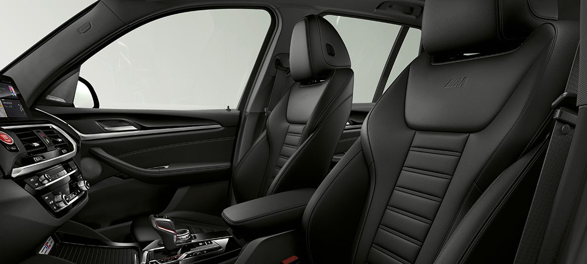 BMW X3 M, Vernasca ādas sporta sēdekļi Black krāsā. BMW X3 M, salons, Vernasca ādas sporta sēdekļi Black krāsā.