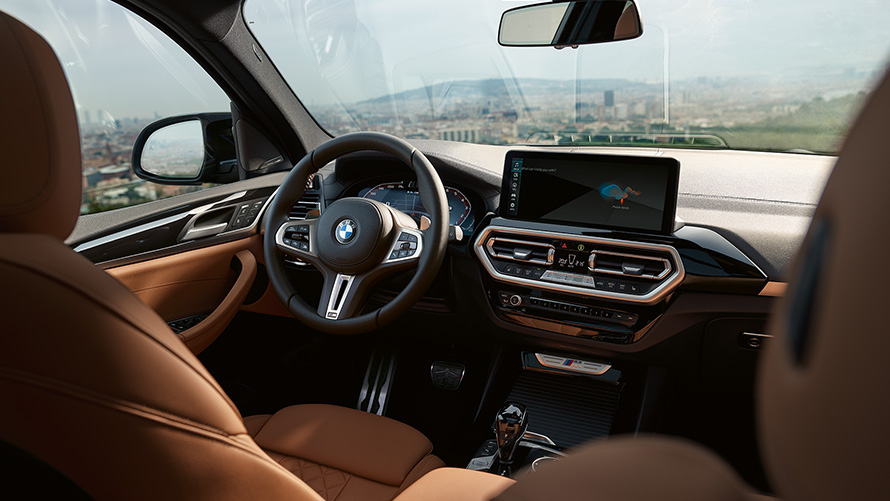 BMW X3 M40i, G01, LCI, atjaunināts, 2021, kokpits