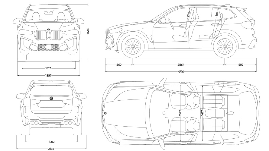 BMW X3 M, F97, tehnisko datu projekts BMW X3 M, F97, tehnisko datu projekts