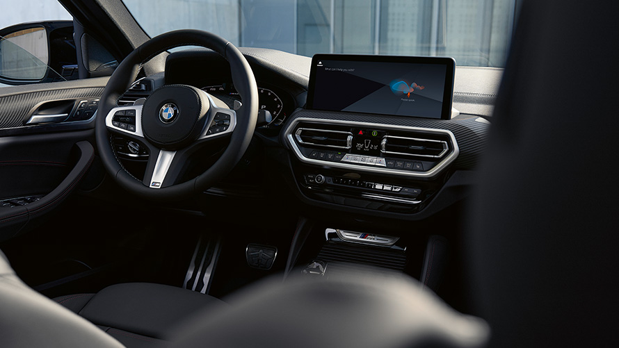 BMW X4 M40i, G02, LCI, 2021, atjaunināts, salons, kokpits