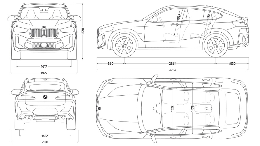 BMW X4 M, F98, tehnisko datu projekts BMW X4 M, F98, tehnisko datu projekts