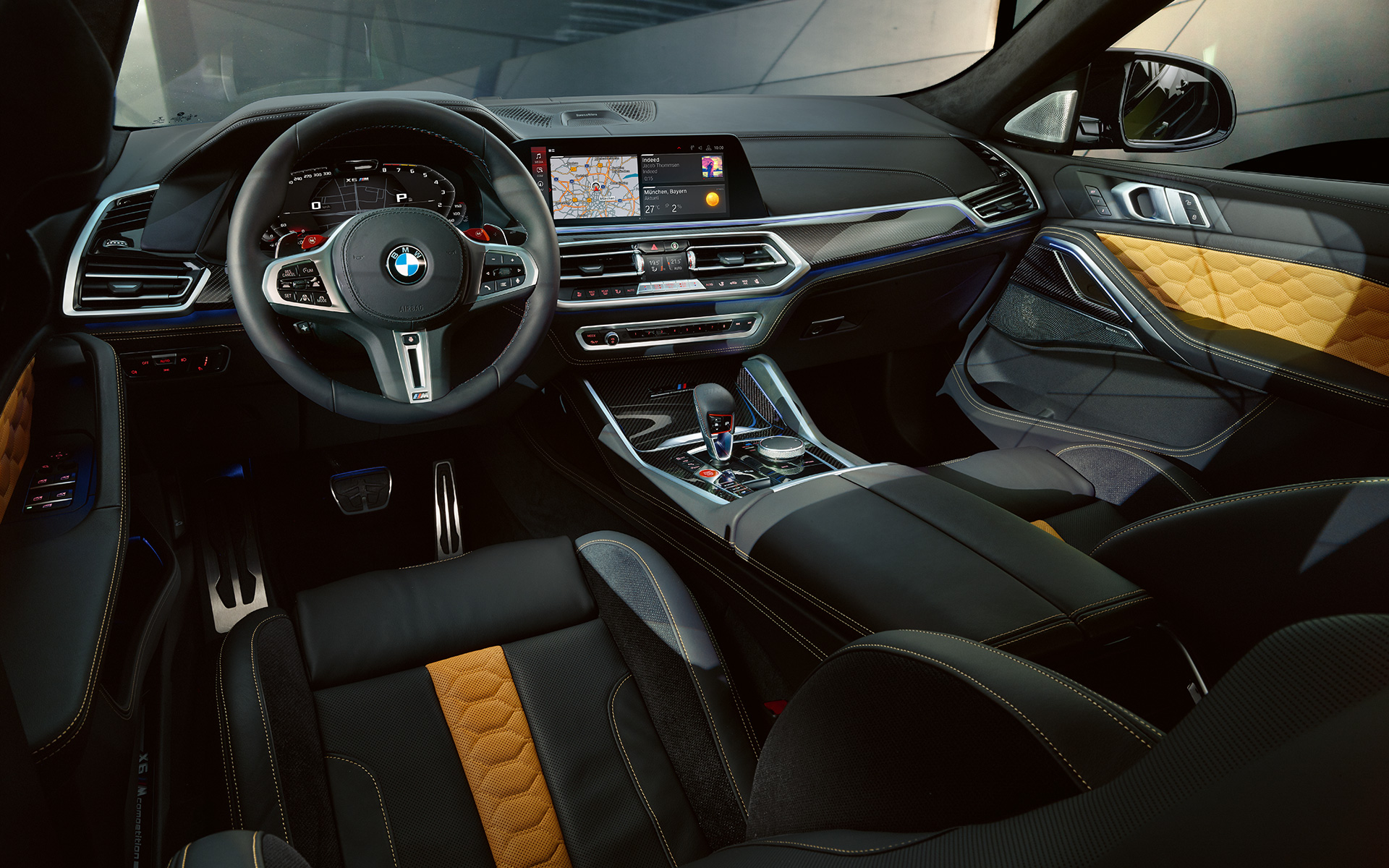 Kokpits, BMW X6 M Competition F96 Kokpits, BMW X6 M Competition F96, 2020, SUV, salons